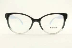 Rare Authentic Prada VPR 01U VX4-1O1 52mm Gray Blue Cat Eye Glasses Frames Italy - Picture 1 of 6