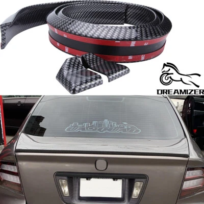 Barra de tira de alerón trasero de goma de fibra de carbono de 1,5 m para Acura TL Foto 1 de 4