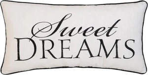 C&F Home Sweet Dreams Script Typography Decoration Throw Pillow 12 x 24 Black - Picture 1 of 1