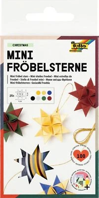 folia Faltpapierstreifen für Mini Fröbelsterne 350 x 10 mm 100 Stück Weihnachtsf
