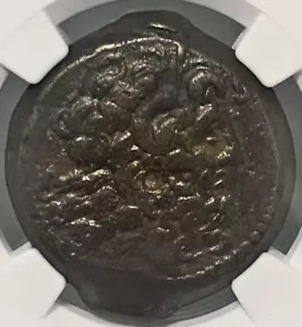Ptolemaic Kingdom Ptolemy VIII AE30 170–116 BC Zeus-Ammon Eagles NGC VF - Picture 1 of 4