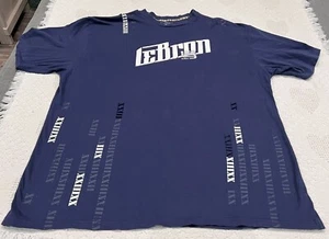 RARE NIKE LEBRON JAMES SHIRT 23 XXIII LBJ 3XL NAVY BLUE SEWN LOGO - Picture 1 of 9