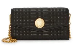 Vince Camuto Barb Wallet-Crossbody-Clutch-Black Quilted-Gold Removable Chain-NWT - Picture 1 of 5