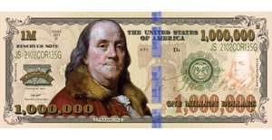 Replica 2x American Million Dollar Bill Note fake Gospel Tract USA America - Picture 1 of 1