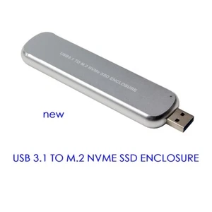 Boîtier SSD télescopique en ligne USB3.0 USB3.1 à M-KEY M.2 nvme NEUF - Photo 1/12