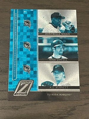2005 Donruss Zenith Mozaics Dontrelle Willis Mike Lowell AJ Burnett #M-13 - Image 1 of 2