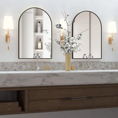 Wall Mounted Mirror, Arched Wall Mirror for Bathroom, 20"X30" Arch Bathroom Mirr - Image 1 of 4