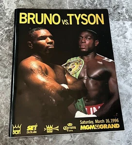 1996 Frank Bruno vs Mike Tyson Boxing OFFICIAL Program MGM vtg DON KING VEGAS - Picture 1 of 7