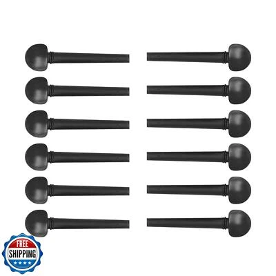 Oud Ebony Pegs, 12Pcs 8.7cm Wooden Tuning Replacement Ebony Pegs with Fisheye - Image 1 of 4