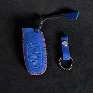 1Pc Suede Leather Smart Key Case Cover Fob Bag For Lamborghini Aventador Huracan - Picture 1 of 4