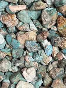Stabilized Turquoise Rough 10 pounds of American Turquoise Cutting rough 2 - Picture 1 of 4