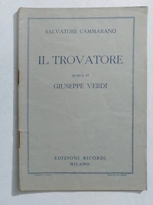 68459 LIBRETTO D'OPERA - Giuseppe Verdi - Il trovatore - Ed. Ricordi 1944 - Picture 1 of 1