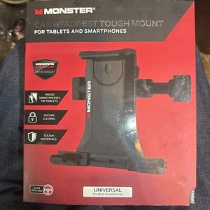 Monster Universal Car Headrest Tough Mount For Tablets And Smartphones - NEW - Picture 1 of 14