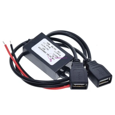 DC-DC Converter Module 12V To 5V 3A 15W Duble USB Output Power Adapter
