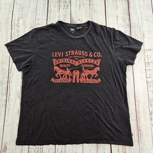 Levi Strauss & Co. Black Short Sleeve Cotton T-Shirt Men's 2XL - Picture 1 of 10