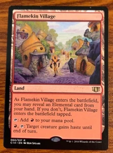 2014 MTG Wizards of the Coast Commander 2014 Flamekin Village #60/337 Used  - Picture 1 of 2