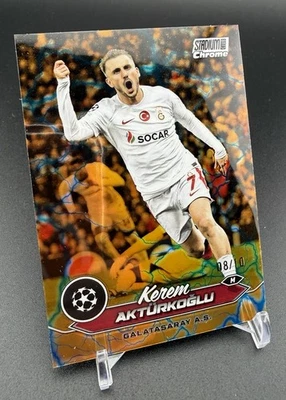 2023-24 Stadium Club Chrome UEFA Kerem Akturkoglu Orange/ Blue Electric /10 - Image 1 of 3