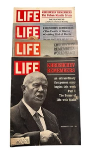 LIFE MAGAZINE Set of 4 Khrushchev Remembers Stalin WWII Cuban Missile Crisis '70 - Bild 1 von 5