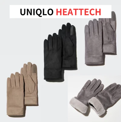 Guantes forrados UNIQLO HEATTECH pantallas táctiles OK negro gris beige mujer regalo Japón Foto 1 de 4
