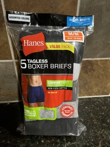 Hanes Men's  Tagless Boxer Brief 5 Pack Size M. 32-34” - Picture 1 of 3