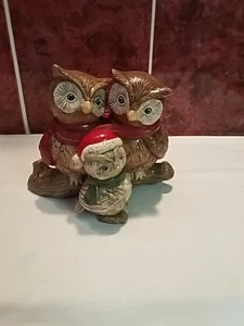 Goebel Eulenfamilie Kautzige Wintergrüße Winter Eulen - Bild 1 von 6