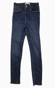 Zara Mid Rise Stretch Skinny Fit Blue Wash Denim Jeans Women's Size 4 24x27 - Picture 1 of 5