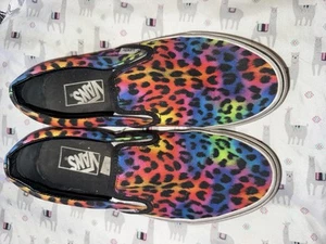 Vans Unisex Rainbow Neon Leopard Slip One Damen 9/Herren 7,5 - Bild 1 von 10