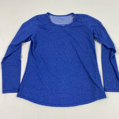 Columbia Shirt Womens Medium Blue Long Sleeve Heathered Crewneck Outdoor Hiking - Image 1 of 4