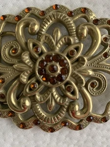 Rectangle Belt Buckle Gem Bling Western Cowboy Cowgirl Y2K - Picture 1 of 11