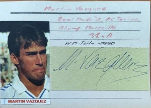 Martin Vazquez +Autogramm u. Foto auf Karteikarte+ Real Madrid +38 Länderspiele+ - Bild 1 von 1