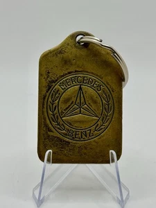 Vintage Solid Engraved Brass! MERCEDES-BENZ 2 1/4" Keychain - Picture 1 of 3