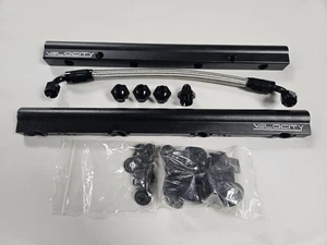 Billet Aluminum High Performance Fuel Rail Kit LS1 5.7L Black For Stock Intake - Picture 1 of 1