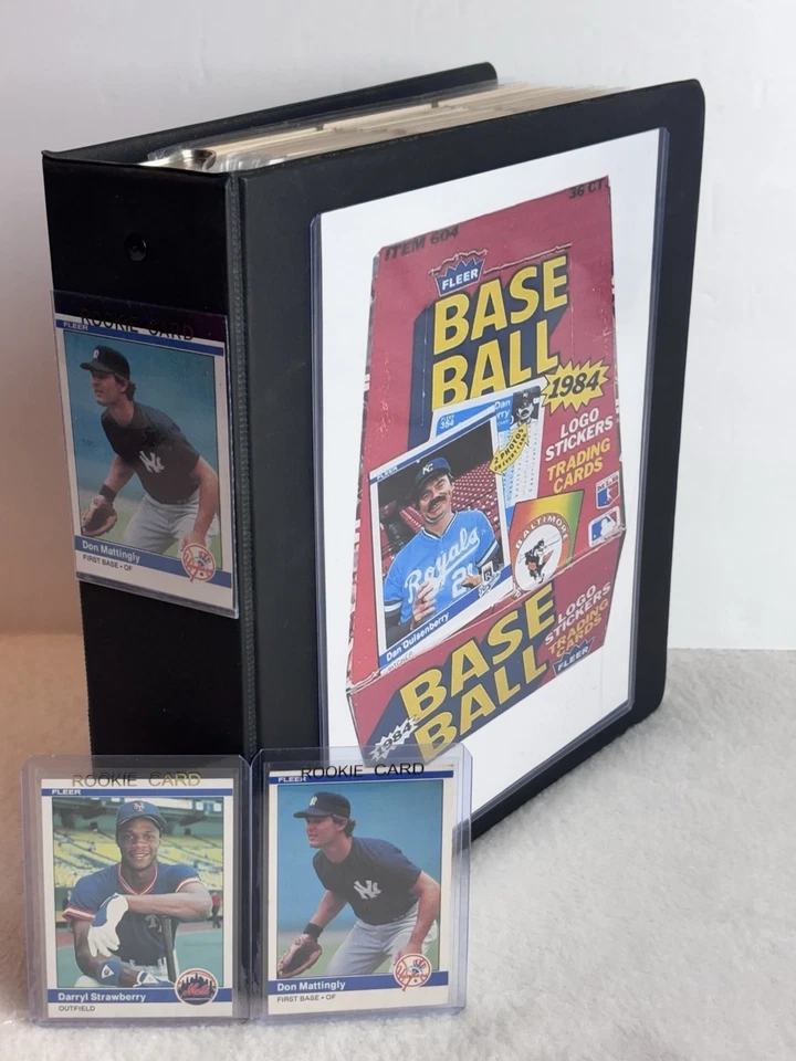 1984 Fleer Complete Baseball Trading Card Set 660 Cards Custom Binder W Stickers - Image 1 of 4