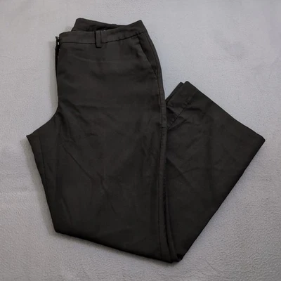 Ann Taylor Women 12P Black Mid Rise Curvy Lined Bootcut Dress Pants - Image 1 of 4