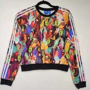 Adidas Originals Passaredo Tropical Birds Parrot Felpa Donna UK Taglia 10 - Foto 1 di 5