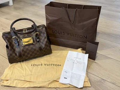 Auténtico bolso de mano Louis Vuitton Berkeley marrón lona Damier Level  Foto 1 de 4