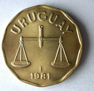 1981 URUGUAY 50 CENTESIMOS - AU/UNC - Uncommon Date Coin - Uruguay Bin 1 - Image 1 of 2