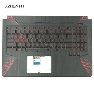 New For ASUS TUF Gaming FX504 FX504G FX80 FX80G Palmrest Backlit Keyboard (Red) - Picture 1 of 2