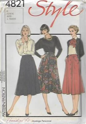 C313 STYLE 4821:SKIRT SIZE 12-14 SEWING PATTERN - Image 1 of 3