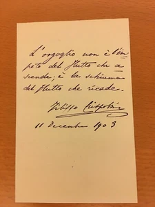 Biglietto autografo di Filippo Crispolti - Bild 1 von 1