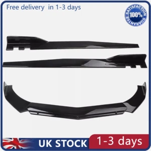 Fits Vauxhall Corsa Front Bumper Lip Splitter Spoiler Kit + 46'' Side Skirts UK - Picture 1 of 11