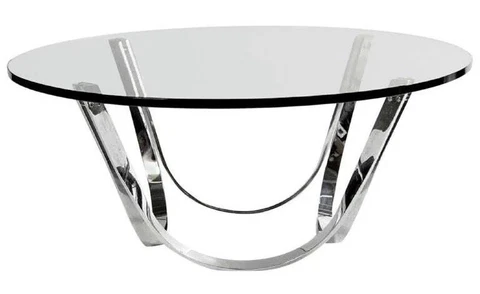 Mid Century Modern Roger Sprunger For Dunbar Chrome Glass Coffee Table Cover