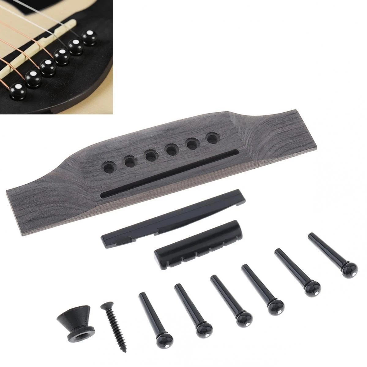 Replacement Guitar Nut And Saddle Guitar Metal Saddle - 9.4cm ...