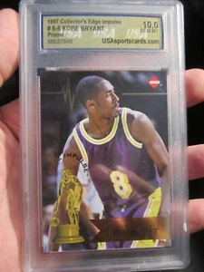 1997 KOBE BRYANT COLLECTOR'S EDGE IMPULSE CARD GRADED GEM MINT 10 - SC-1 - Picture 1 of 2