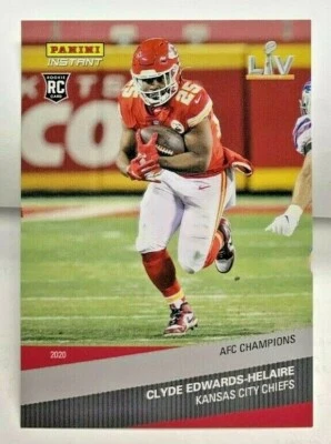 Clyde Edwards-Helaire 2020 Panini Instant AFC Champions Super Bowl RC#238 SP/425 - Image 1 of 2