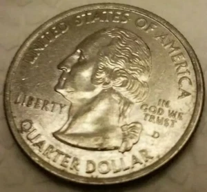 1 DENVER MINT OREGON STATE QUARTER DOLLAR COIN. BIPOLAR COIN, SEE DESCRIPTION. - Picture 1 of 7