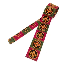 1950s ROOSTER Necktie Vintage Square Bottom Men's All Cotton Necktie Sun Fabrics - Picture 1 of 6