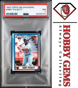 KIRBY PUCKETT PSA 7 1990 Topps Doubleheaders - Picture 1 of 2