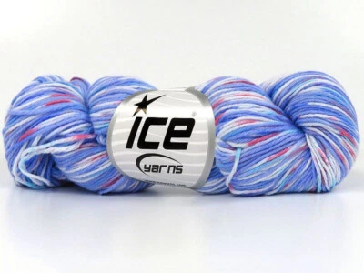 3-Skein Lot Hand Dyed Cashmere Yarn Light 3x100g/225m Lilac Turquoise Copper Wht - Image 1 of 4
