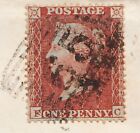 1855 Penny Red On Envelope Spec C5 Plate 2 (Fc) Perf 16 Large Crown Fine Used